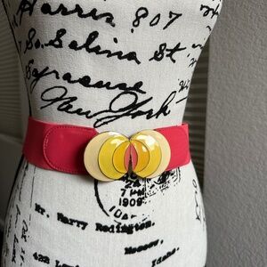 FCUK French Connection Stretch Elastic Thick Belt size S (coral/peach color)